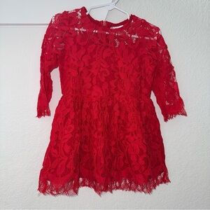 Mommy & Me Red Lace Dress Size XS (2T)